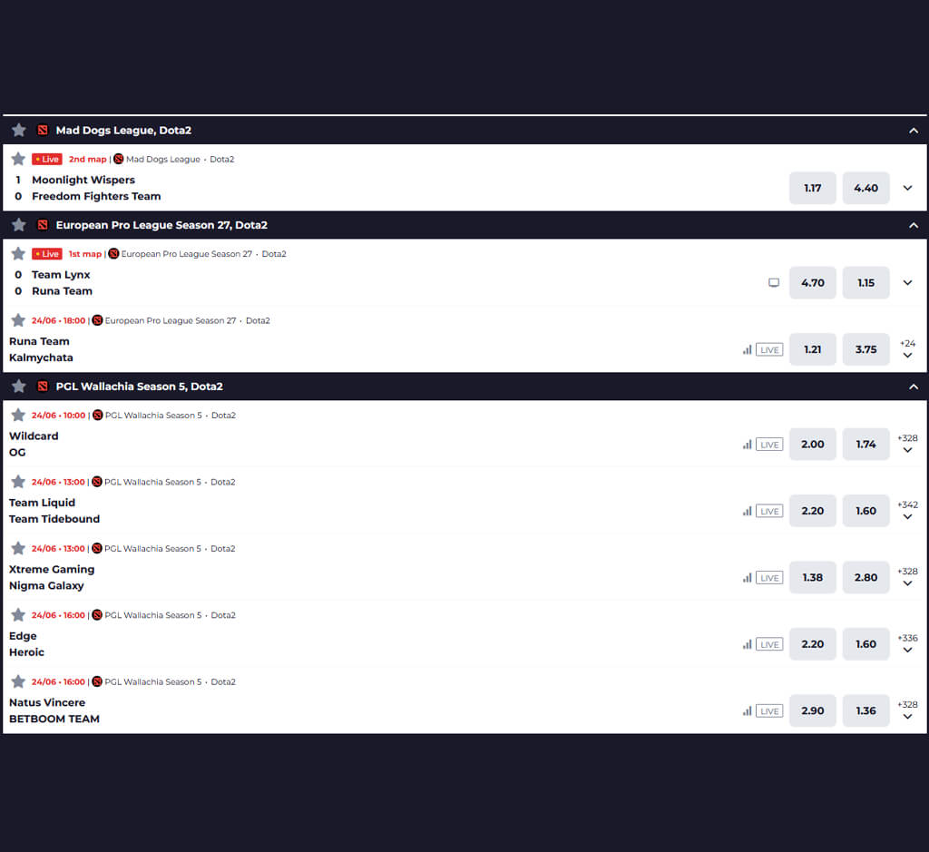 Sports virtuels Powbet sur ordinateur