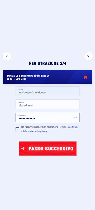 Processus d'inscription Bankonbet sur mobile Processus d'inscription Bankonbet sur mobile