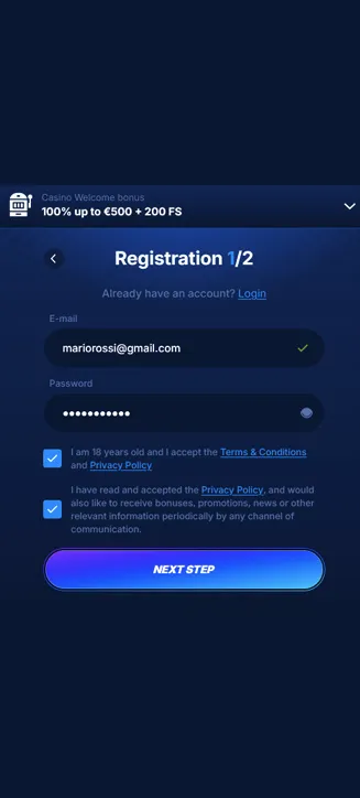 Processus d'inscription Boomerang Bet sur mobile Processus d'inscription Boomerang Bet sur mobile