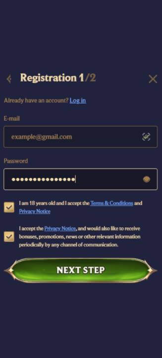 Processus d'inscription Divaspin sur mobile