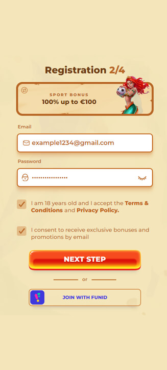 Processus d'inscription Posido sur mobile Processus d'inscription Posido sur mobile