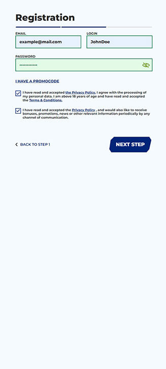 Processus d'inscription Sportaza sur mobile Processus d'inscription Sportaza sur mobile